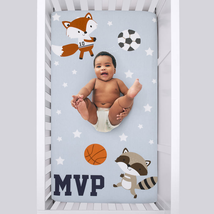 NoJo Team All Star Photo Op 100% Cotton Fitted Crib Sheet