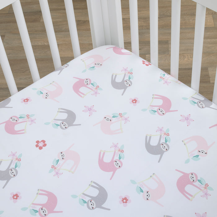 Little Love by NoJo Tropical Garden Fitted Crib Sheet