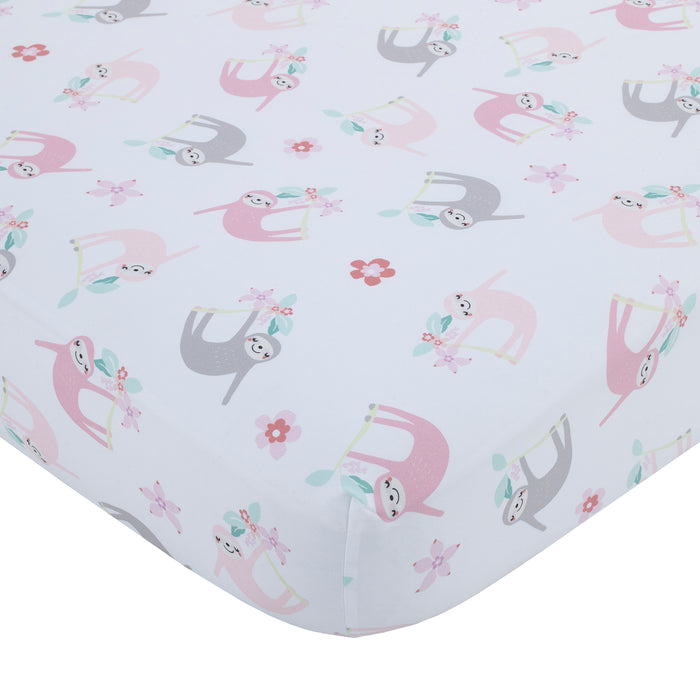 Little Love by NoJo Tropical Garden Fitted Crib Sheet