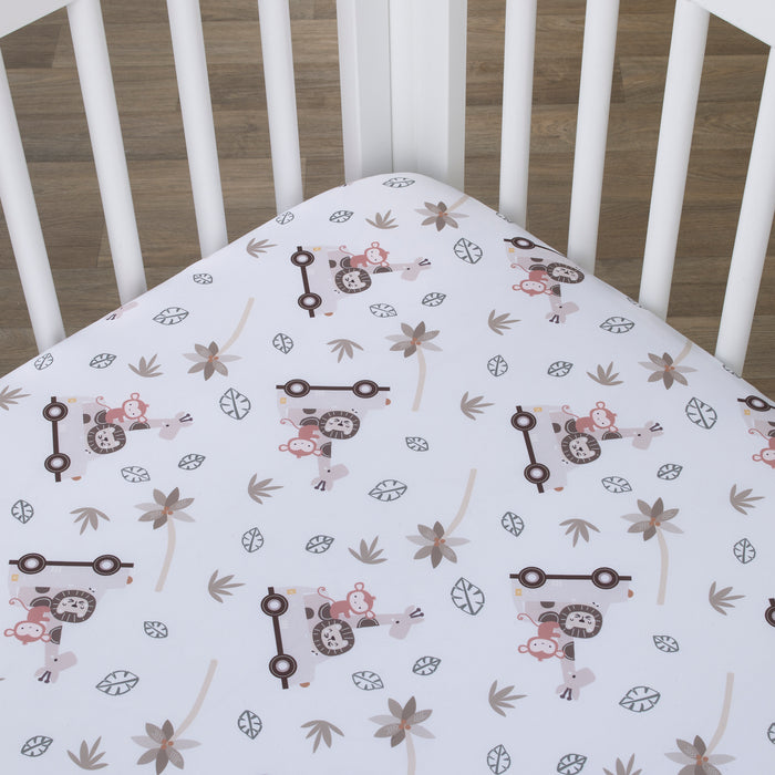 Little Love by NoJo Jungle Ride Super Soft Fitted Crib Sheet