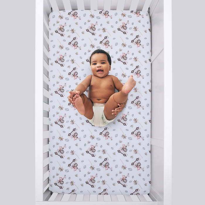 Little Love by NoJo Jungle Ride Super Soft Fitted Crib Sheet