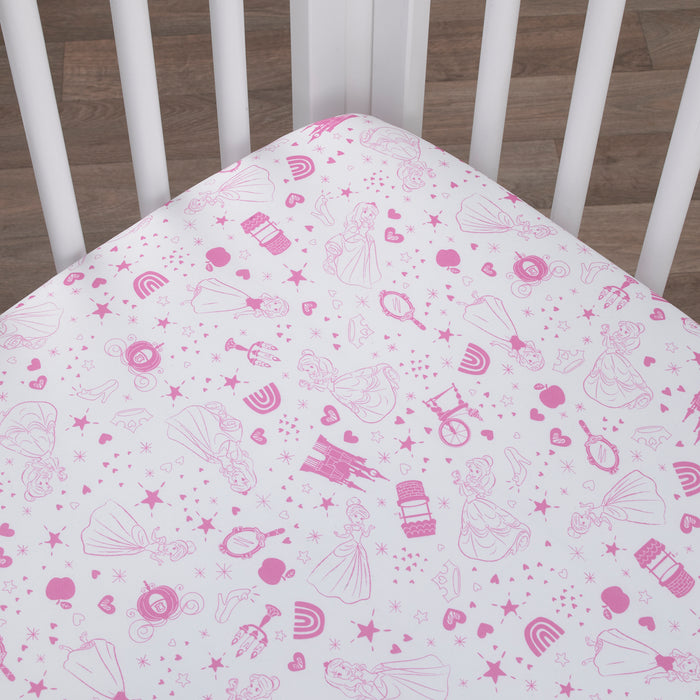 Disney Princess - Dare to Dream Fitted Crib Sheet