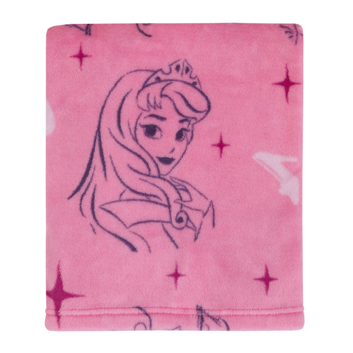 Disney Princess Aurora, Snow White, and Cinderella Baby Blanket