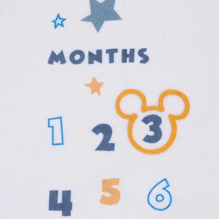 Disney Mickey Mouse Super Soft Milestone Baby Blanket