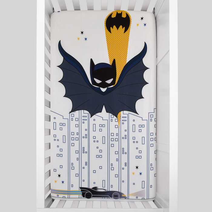 Warner Brothers Batman Photo Op Nursery Fitted Crib Sheet
