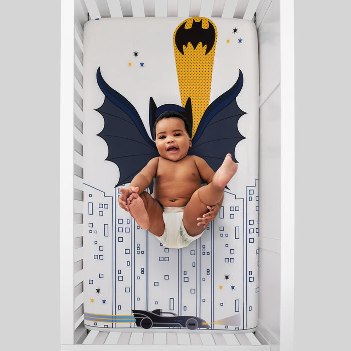 Warner Brothers Batman Photo Op Nursery Fitted Crib Sheet