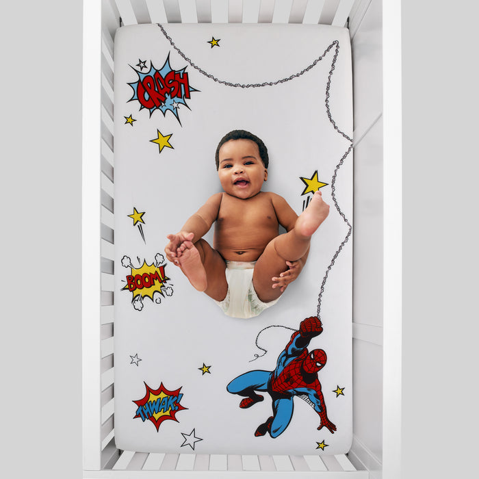 Marvel Spiderman Photo Op Fitted Crib sheet