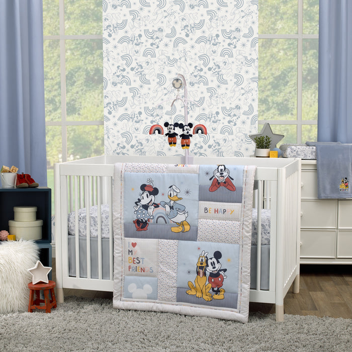 Disney Mickey and Friends  Pluto, Goofy, and Rainbows Super Soft Changing Pad Cover