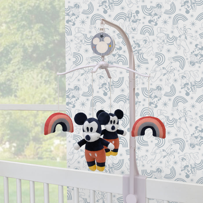 Disney Mickey and Friends with Multi-Colored Rainbows Musical Mobile