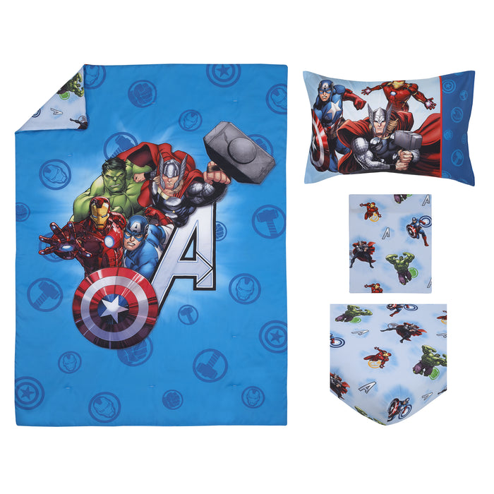 Marvel Avengers Fight the Foes 4pc Toddler Bed Set