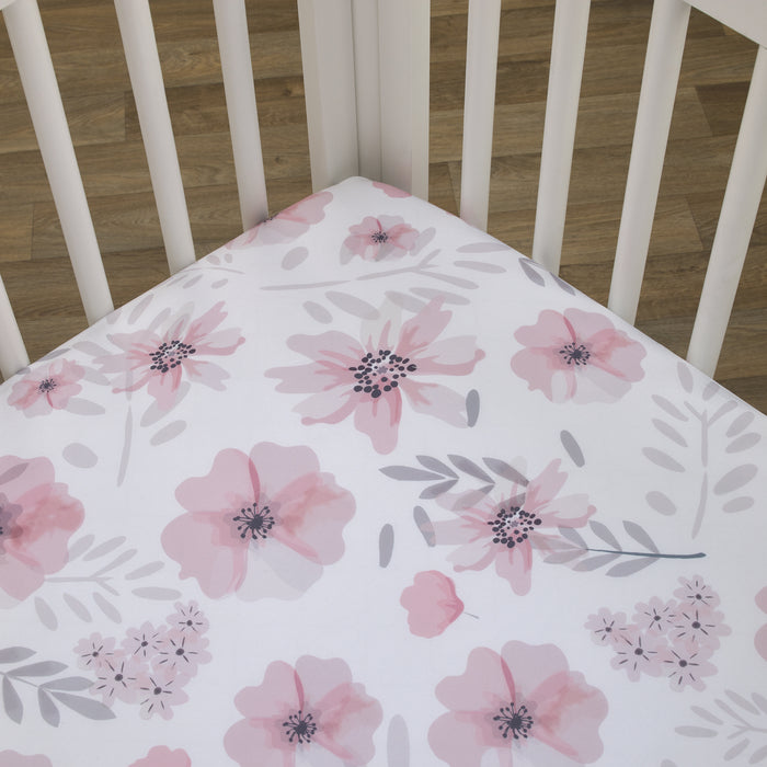 Little Love by NoJo Beautiful Blooms Fitted Crib Sheet