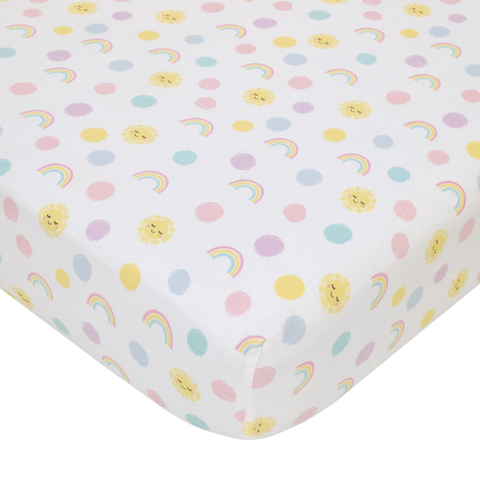 NoJo Happy Days 100% Cotton Nursery Fitted Crib Sheet.