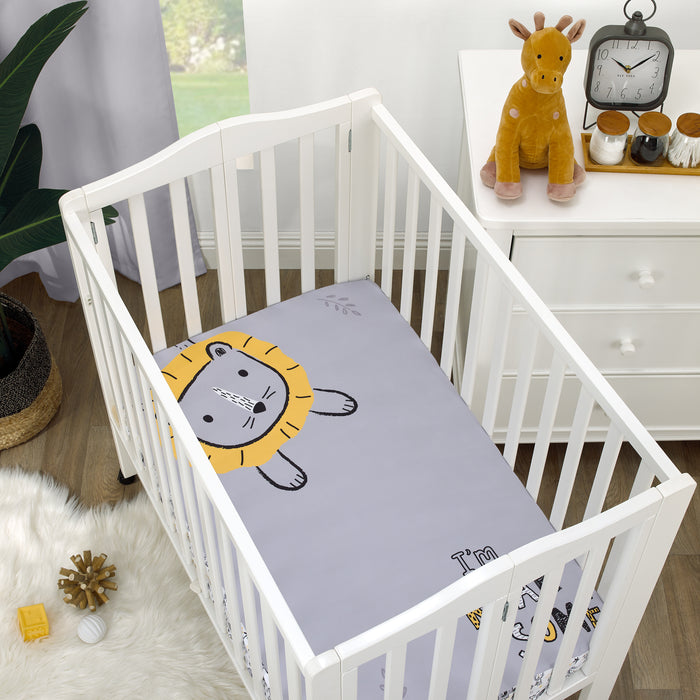 Little Love by NoJo Roarsome Lion Photo Op Fitted Mini Crib Sheet