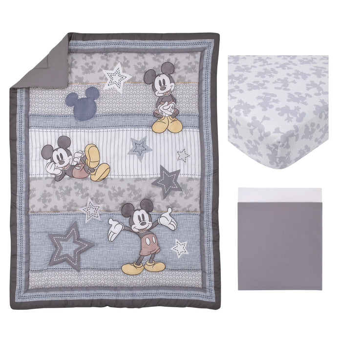 Disney Mighty Mickey Mouse 3 Piece Nursery Crib Bedding Set