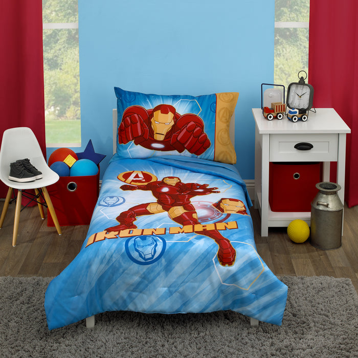 Marvel Avengers - Iron Man 4 Piece Toddler Bedding Set