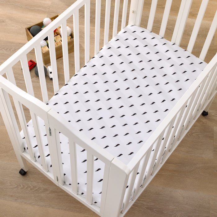 NoJo Lightning Bolt Fitted Mini Crib Sheet