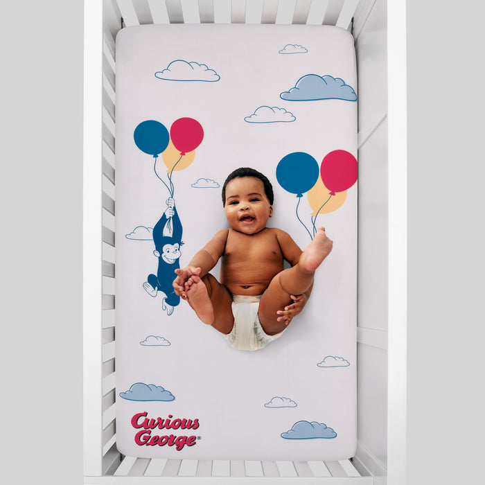 Universal Curious George Photo-Op Nursery Fitted Crib Sheet