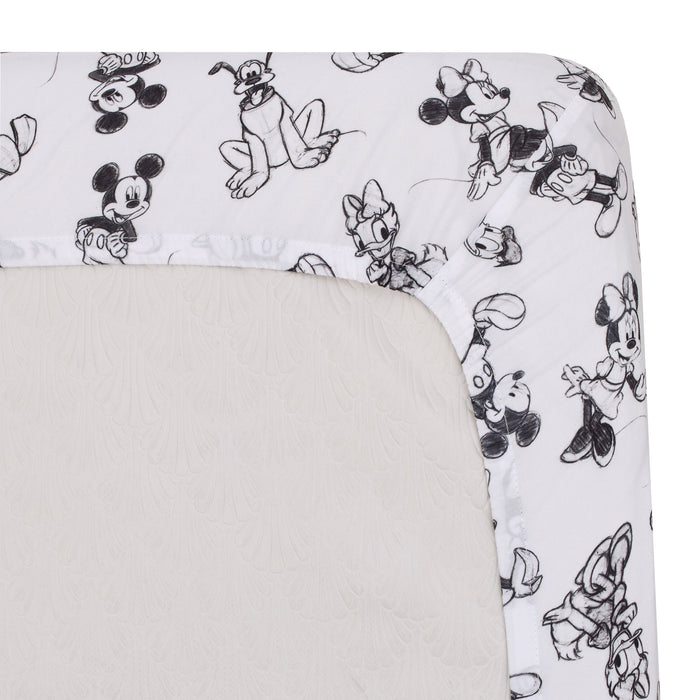 Disney Mickey Mouse and Friends Fitted Mini Crib Sheet
