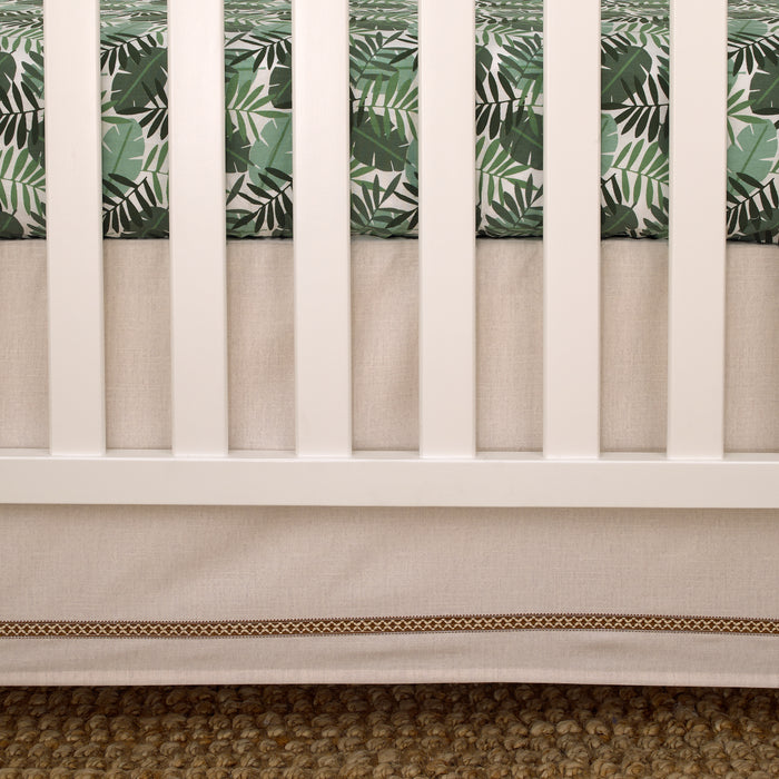 NoJo Jungle Paradise Palm Leaf 100% Cotton Fitted Crib Sheet