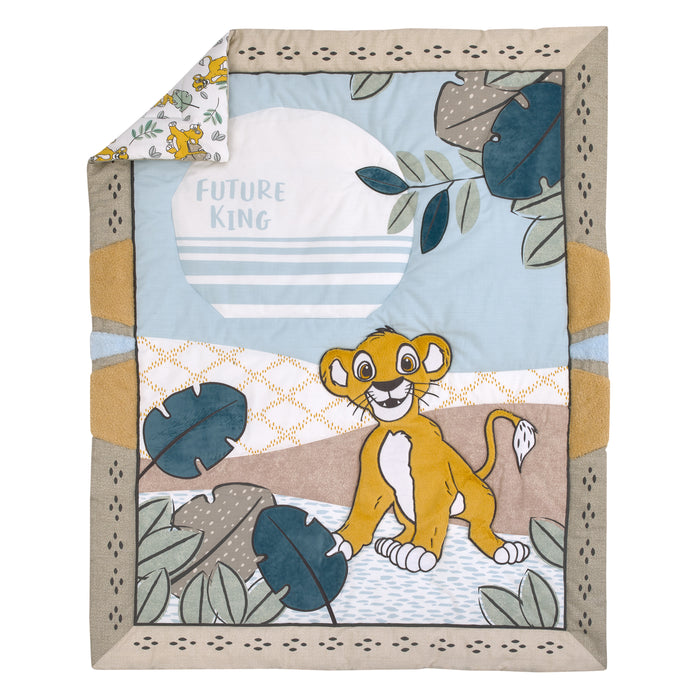 Disney Lion King Simba Future King 3 Piece Nursery Crib Bedding Set