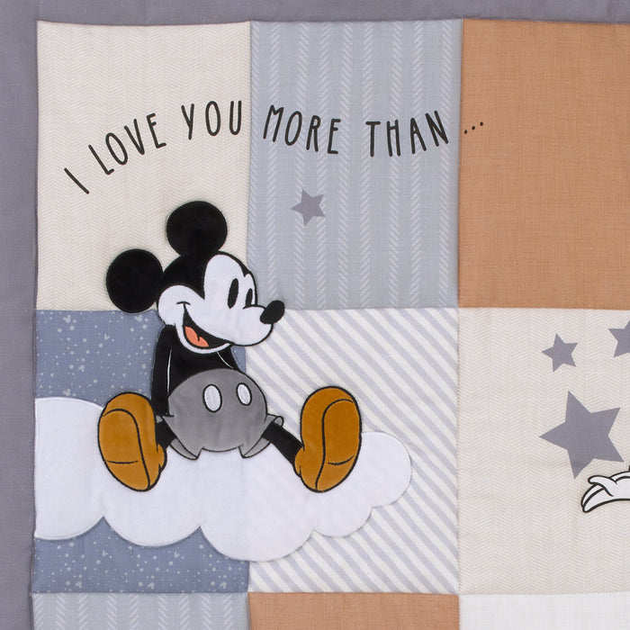 Disney Mickey Mouse Love Mickey 3 Piece Nursery Crib Bedding Set