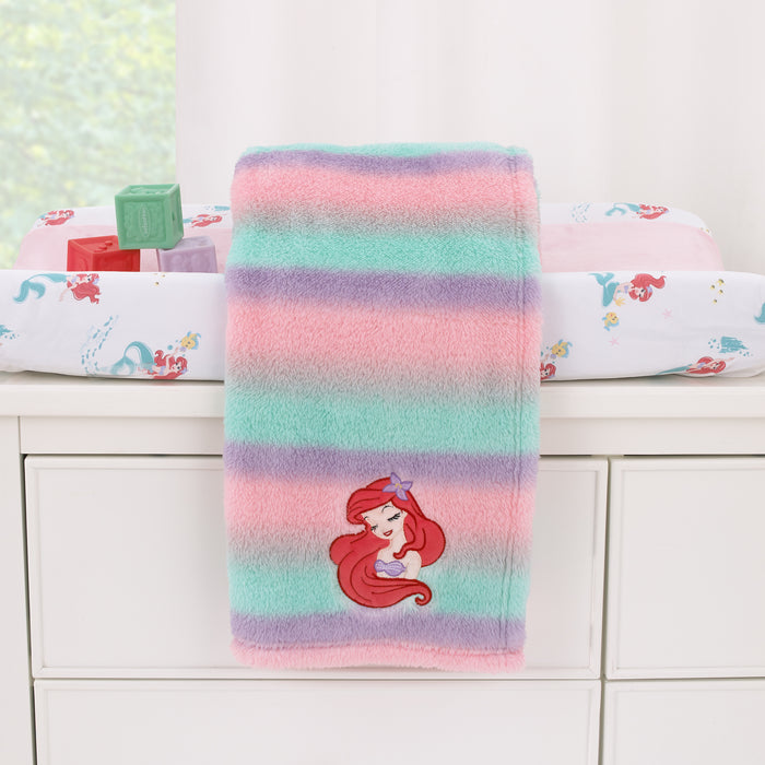 Disney Ariel Watercolor Wishes Sherpa Baby Blanket