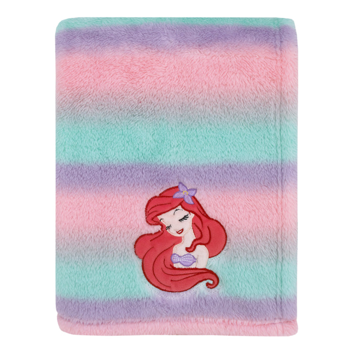 Disney Ariel Watercolor Wishes Sherpa Baby Blanket