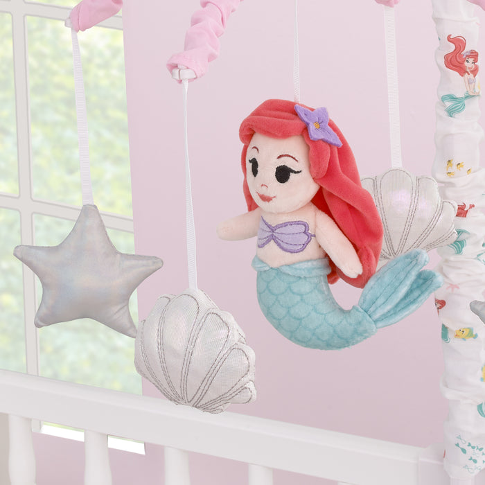 Disney Ariel Watercolor Wishes Aqua, Pink and Orange, Seashells and Starfish Musical Mobile