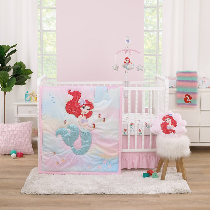 Disney Ariel Watercolor Wishes Aqua, Pink and Orange, Seashells and Starfish Musical Mobile