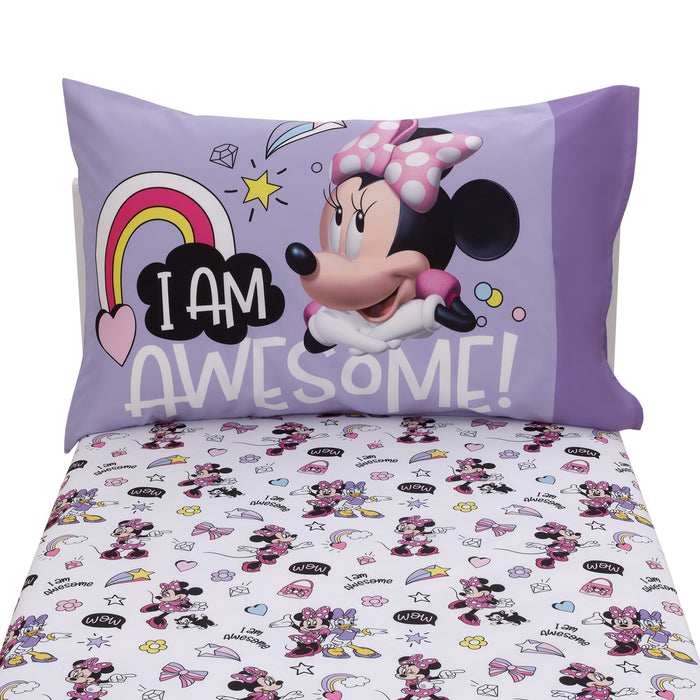 Disney Minnie Mouse I am Awesome 2pc Toddler Sheet Set