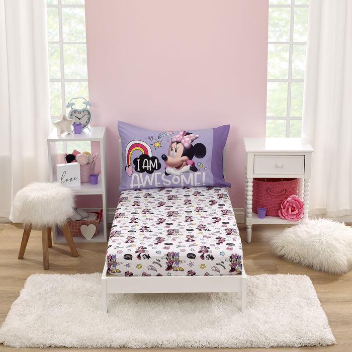 Disney Minnie Mouse I am Awesome 2pc Toddler Sheet Set
