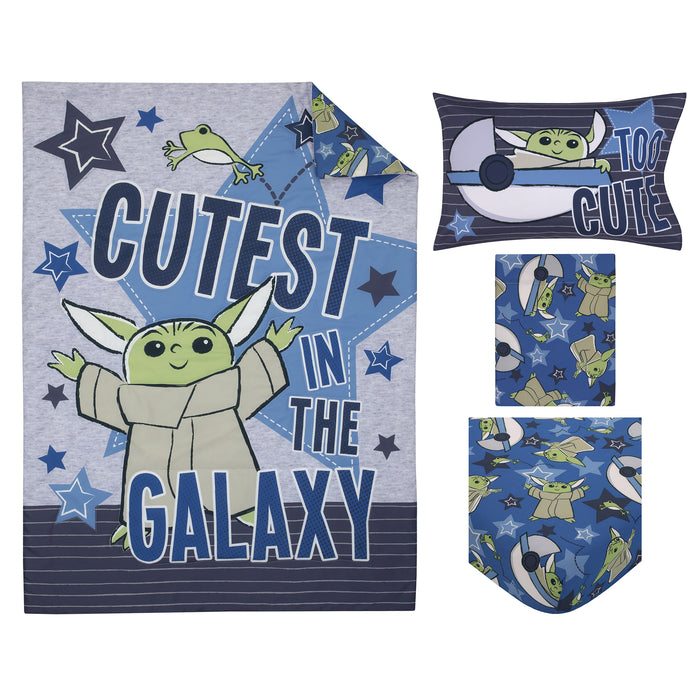 Star Wars The Child Cutest in the Galaxy 4pc Toddler Bed Set