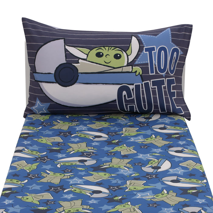 Star Wars The Child Cutest in the Galaxy 2 Piece Toddler Sheet Set