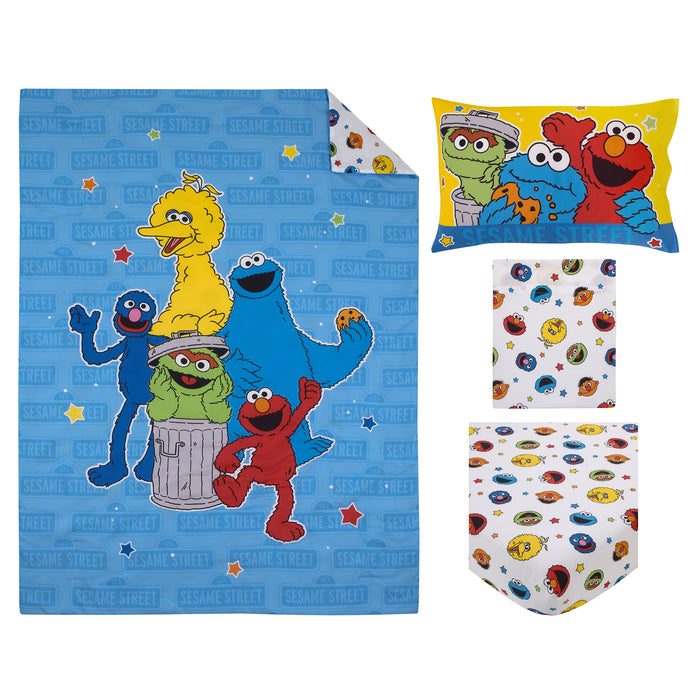 Sesame Street Come and Play 4pc Toddler Bed Set