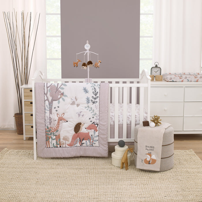 Little Love by NoJo Woodland Meadow Fitted Crib Sheet