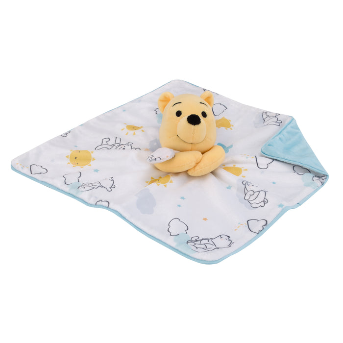 Disney Pooh Baby Blanket and Security Blanket Gift Set