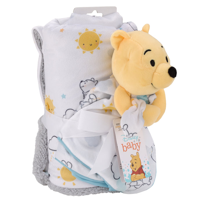Disney Pooh Baby Blanket and Security Blanket Gift Set