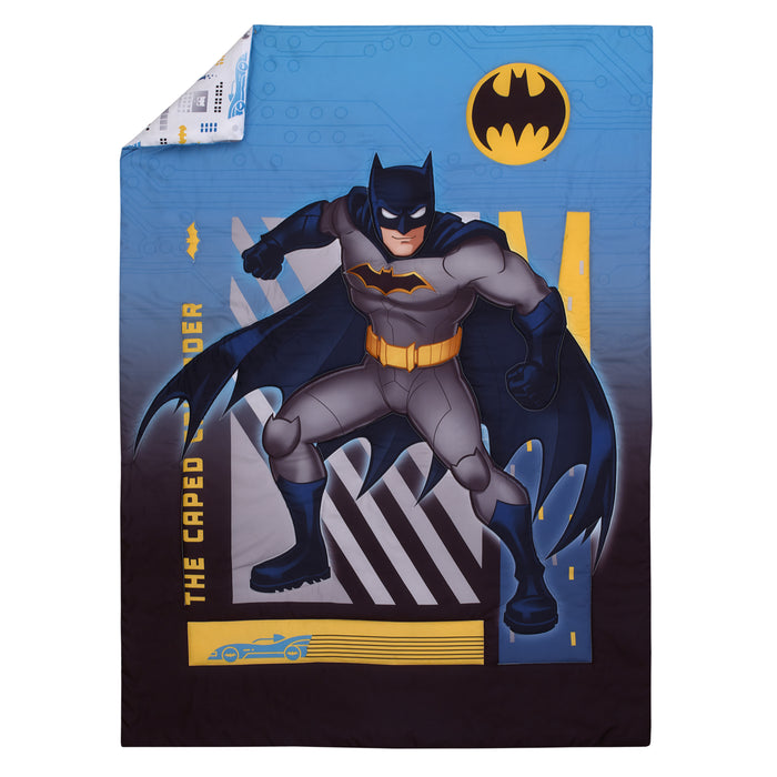 Warner Brothers Batman The Caped Crusader 4pc Toddler Bed Set