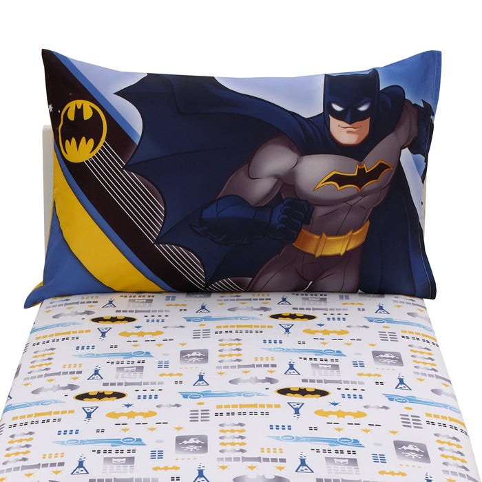 Warner Brothers Batman The Caped Crusader 2 Piece Toddler Sheet Set