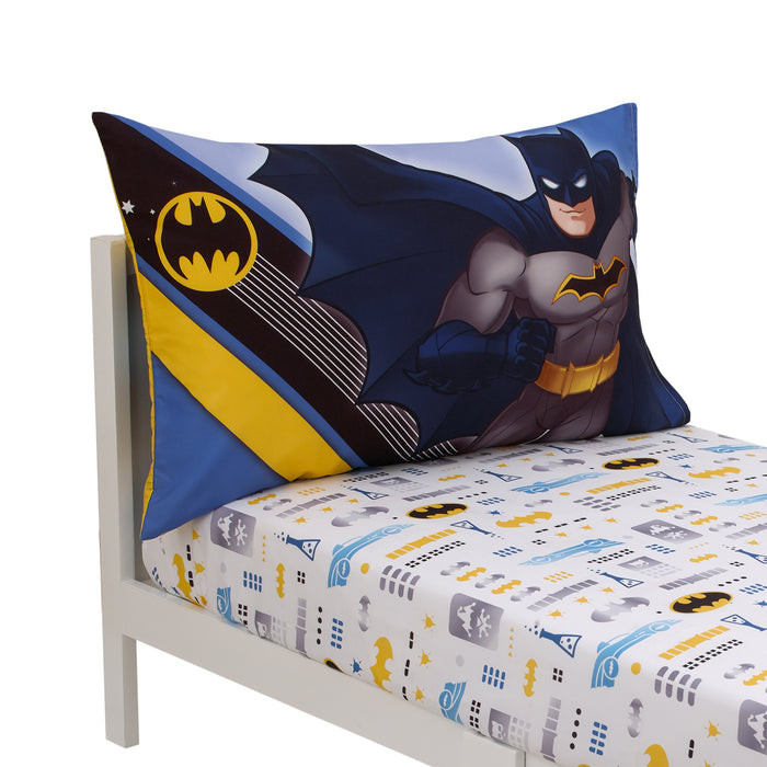 Warner Brothers Batman The Caped Crusader 2 Piece Toddler Sheet Set