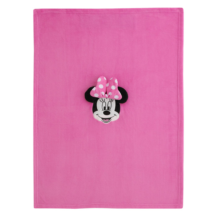Disney Let's Party Minnie Mouse Character Toddler Blanket