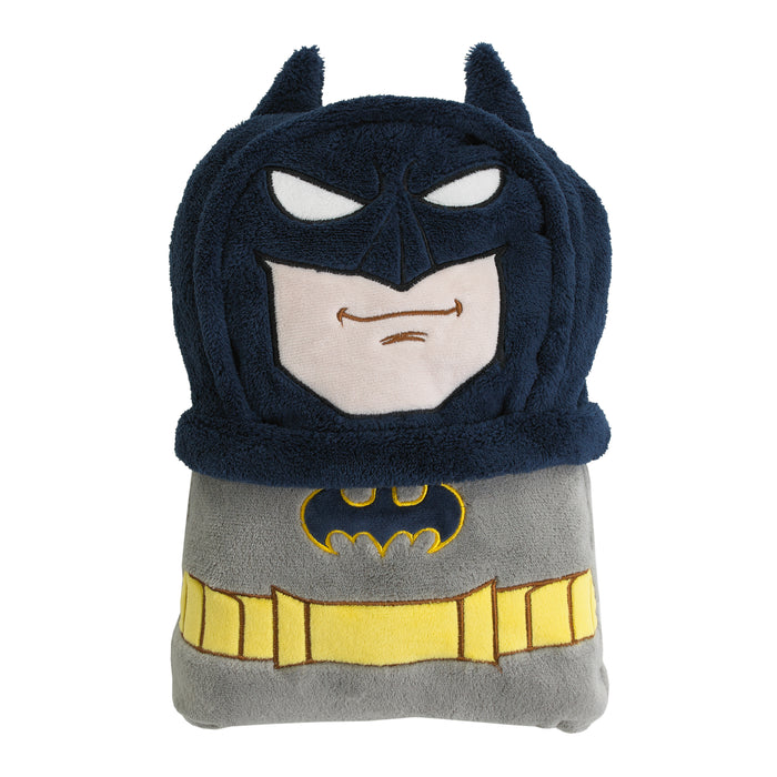 Warner Brothers Batman The Caped Crusader Character Shaped Blanket
