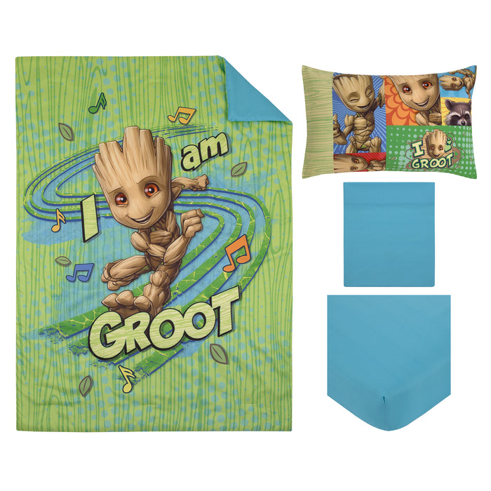 Marvel Guardians of the Galaxy I Am Groot 4pc Toddler Bed Set