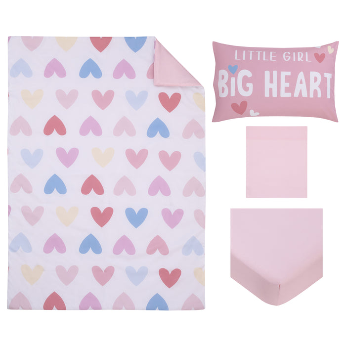 Everything Kids Hearts 4 Piece Toddler Bed Set