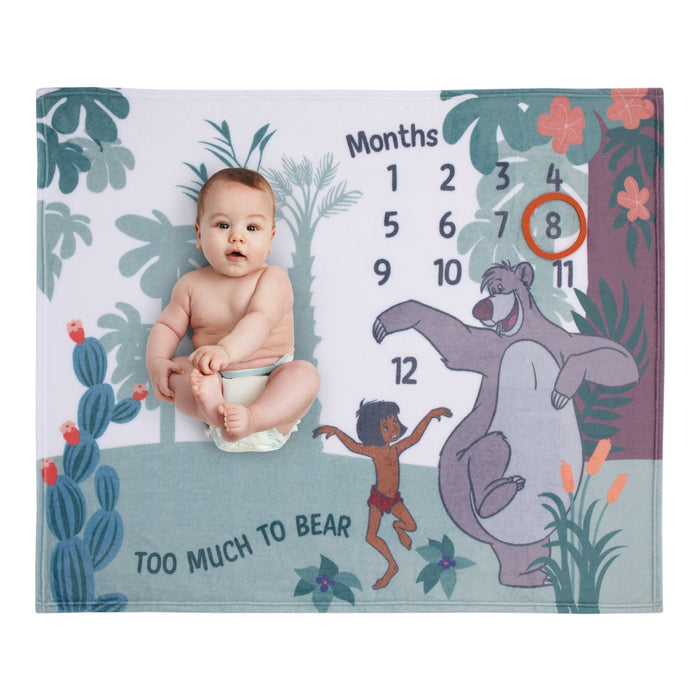 Disney Jungle Book Photo Op Milestone Baby Blanket