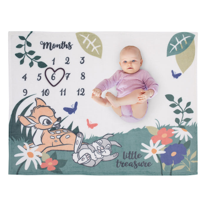 Disney Bambi Super Soft Photo Op Milestone Baby Blanket