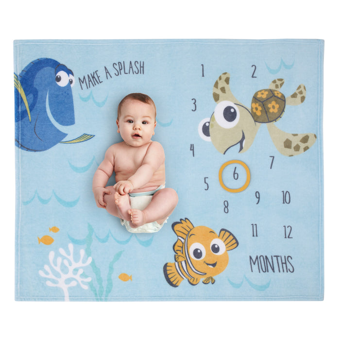 Disney Finding Nemo Super Soft Photo Op Milestone Baby Blanket