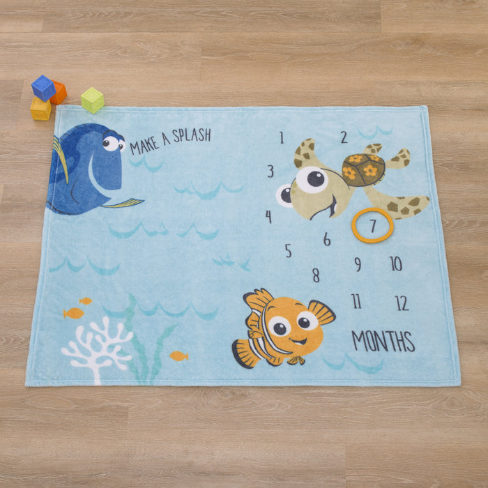 Disney Finding Nemo Super Soft Photo Op Milestone Baby Blanket