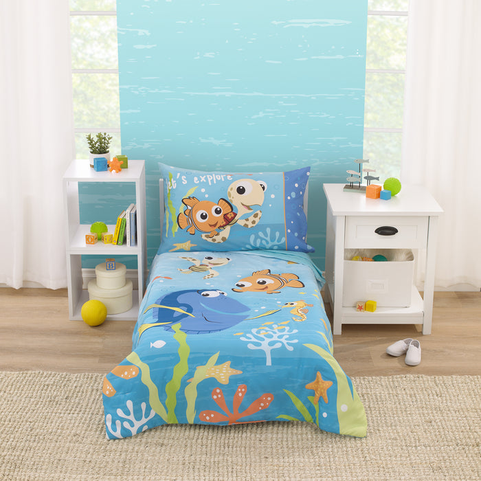 Disney Finding Nemo Let's Explore 4pc Toddler Bed Set