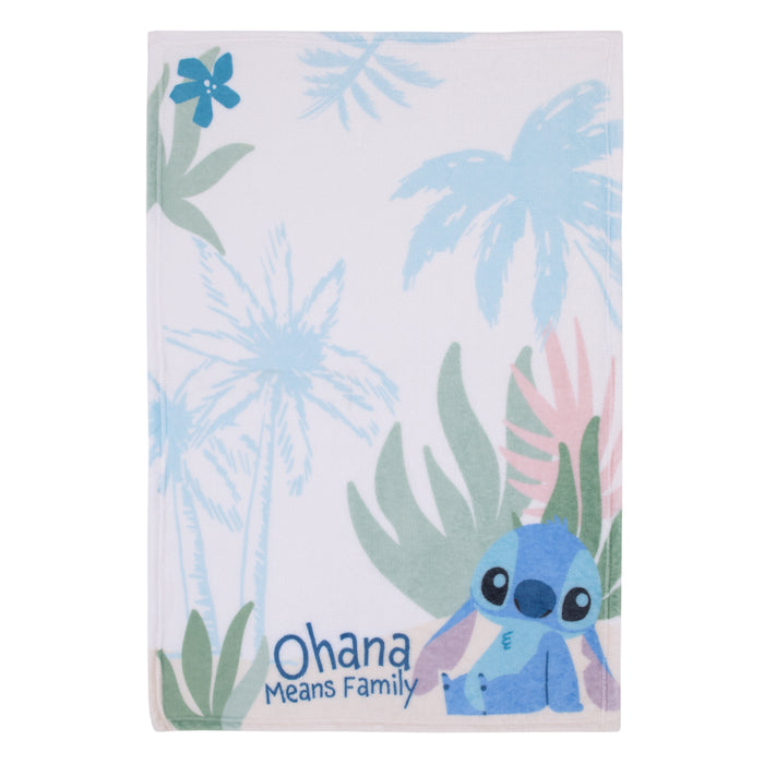 Disney Stitch Ohana Means Family Super Soft Photo Op Baby Blanket